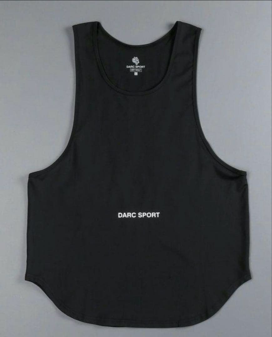 424レア　ダルクスポーツdarc sport タンクトップ　M　ドライ　黒