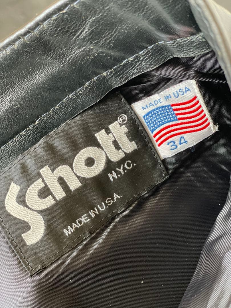 Schott レザー パンツ ブラック 34インチ