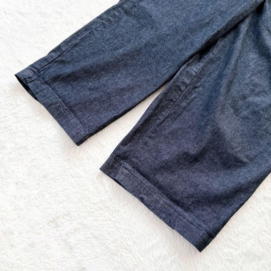 かぐれ インディゴ デニムサロペット オールインワン パンツ ワイド　綿