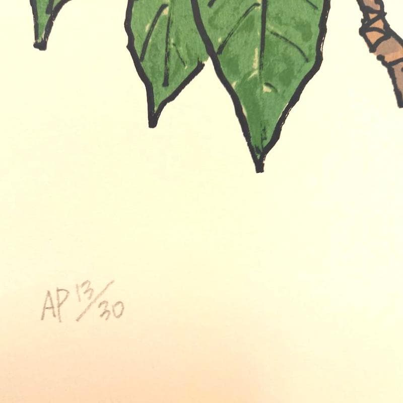 ☆坂本直行☆「 しゃくなげ」シルクスクリーン　四ツサイズ　未使用！