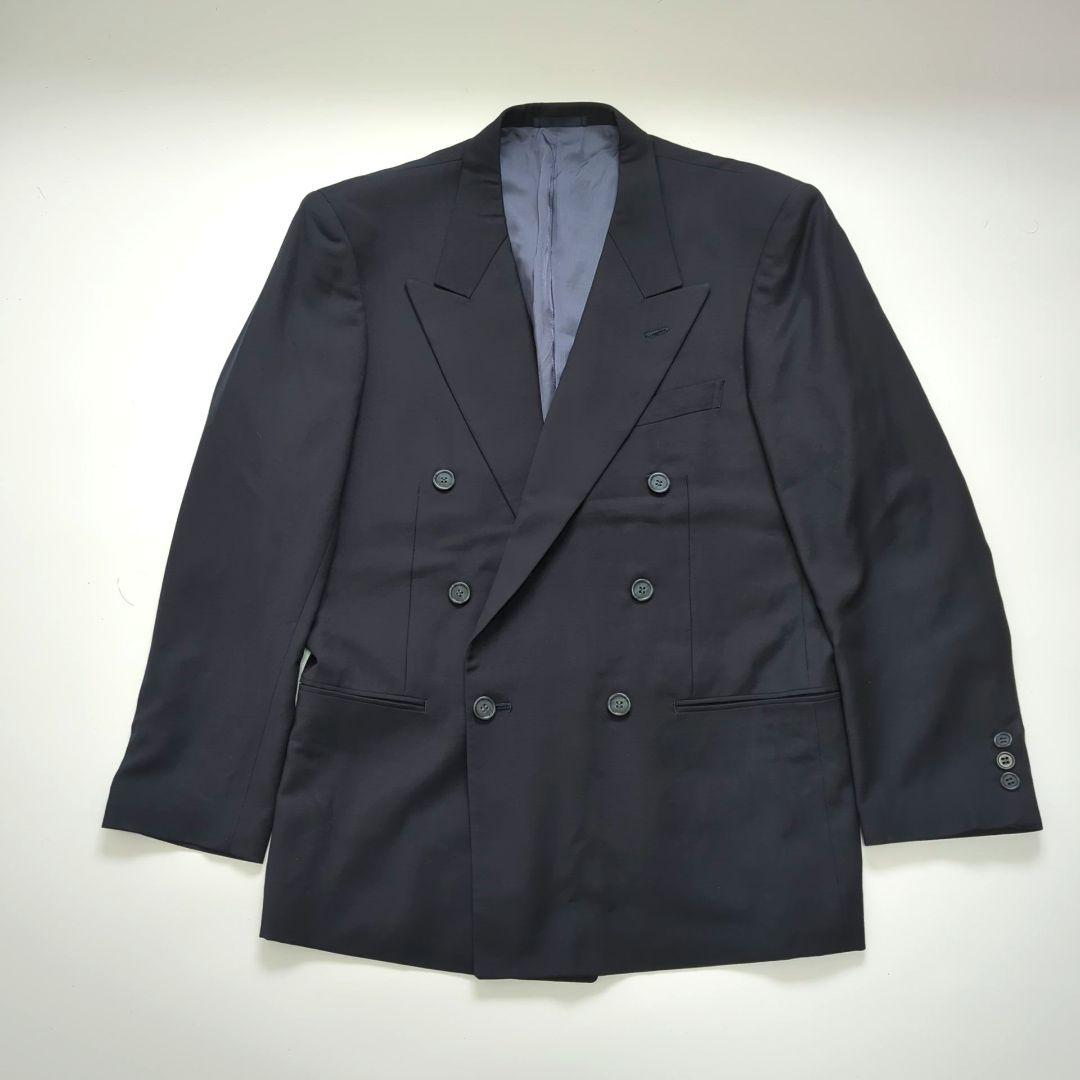 ロロピアーナ✨ポールスミス✨ネイビー ダブルブレスト ビジネススーツ M