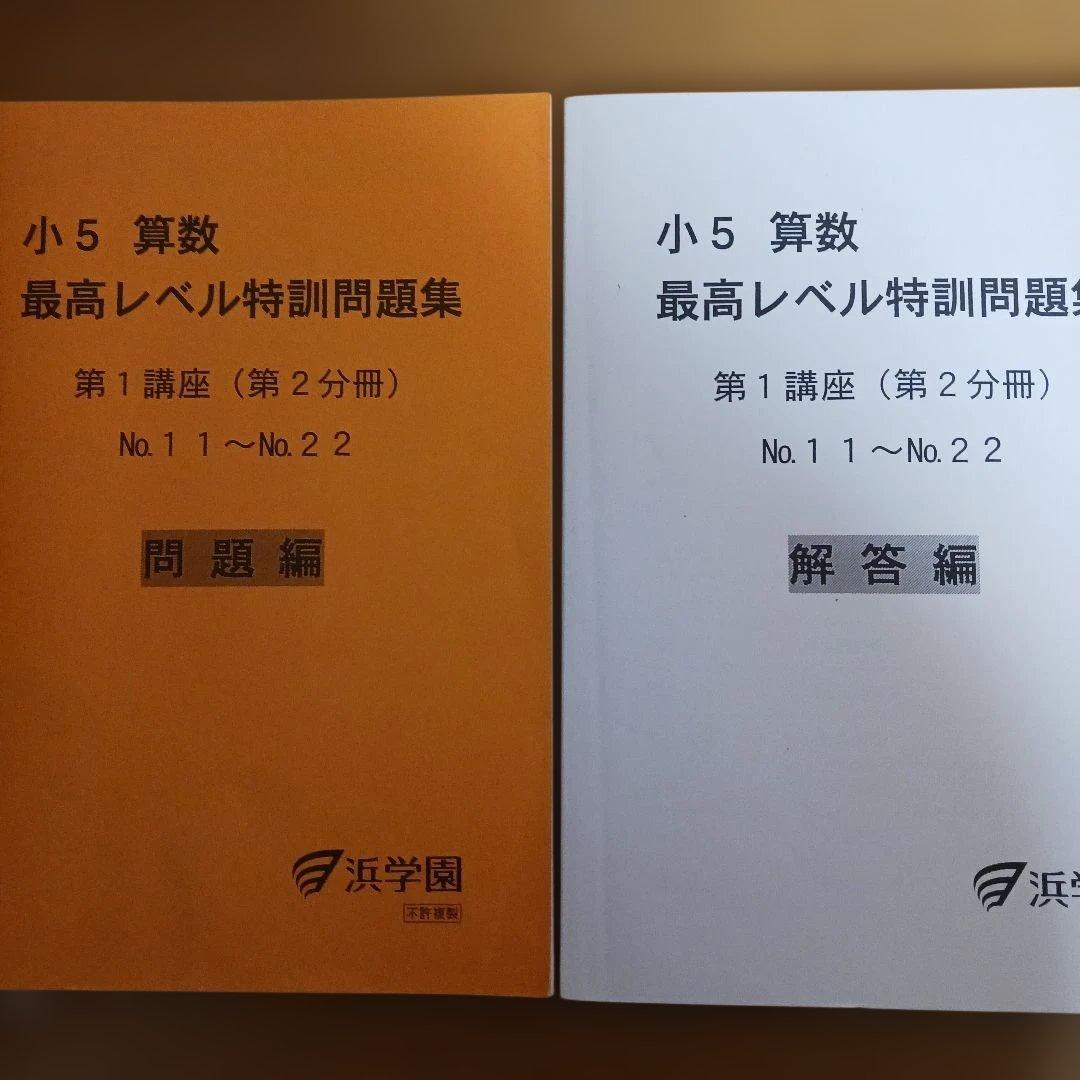 浜学園小5 算数 最高手レベル特訓問題集