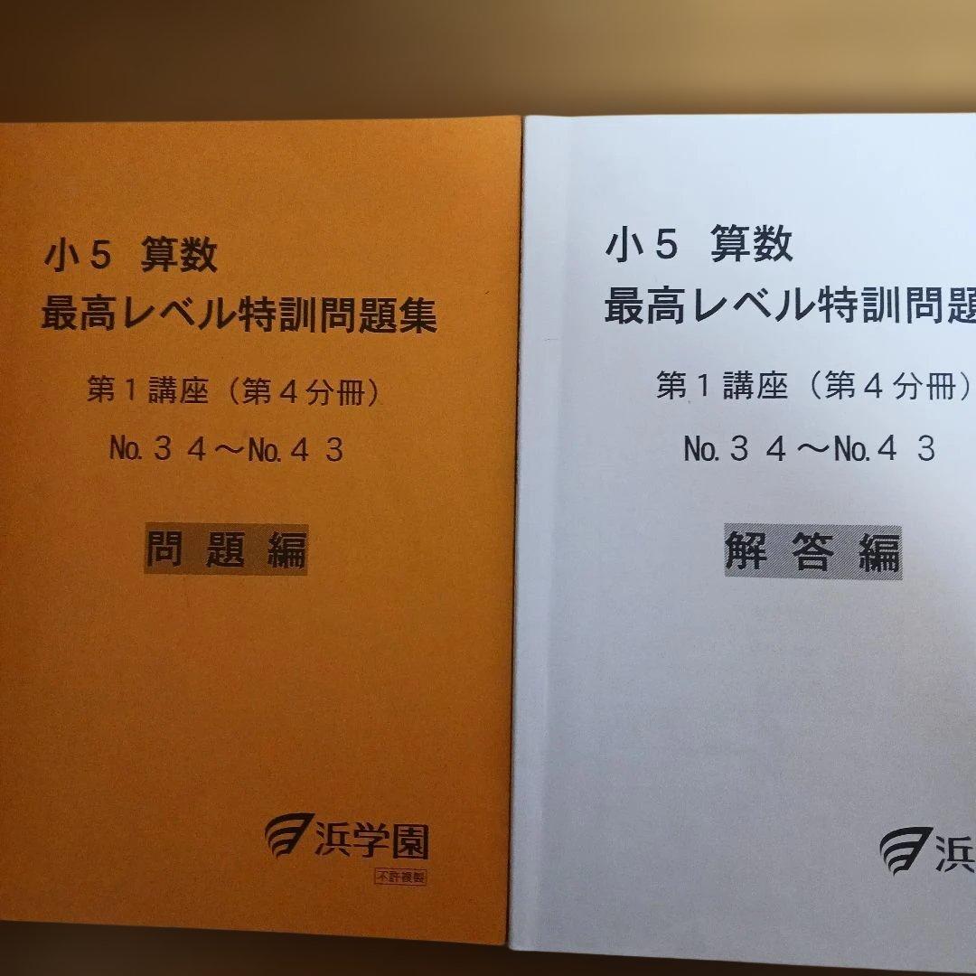 浜学園小5 算数 最高手レベル特訓問題集