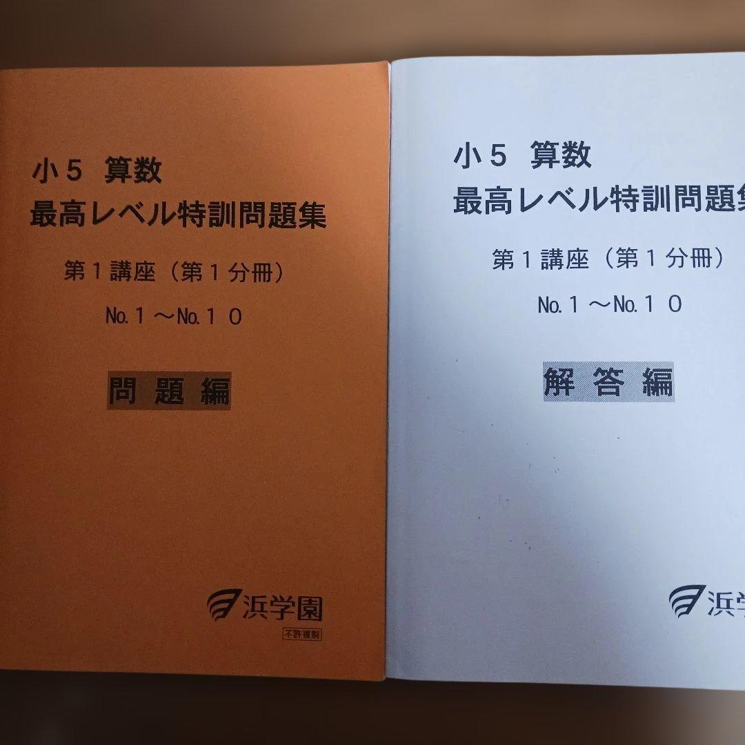 浜学園小5 算数 最高手レベル特訓問題集