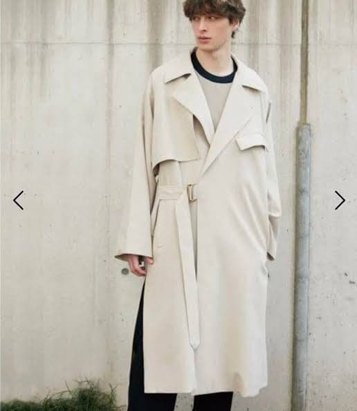 22SS CULLNI タイロッケントレンチコート オーバーサイズ