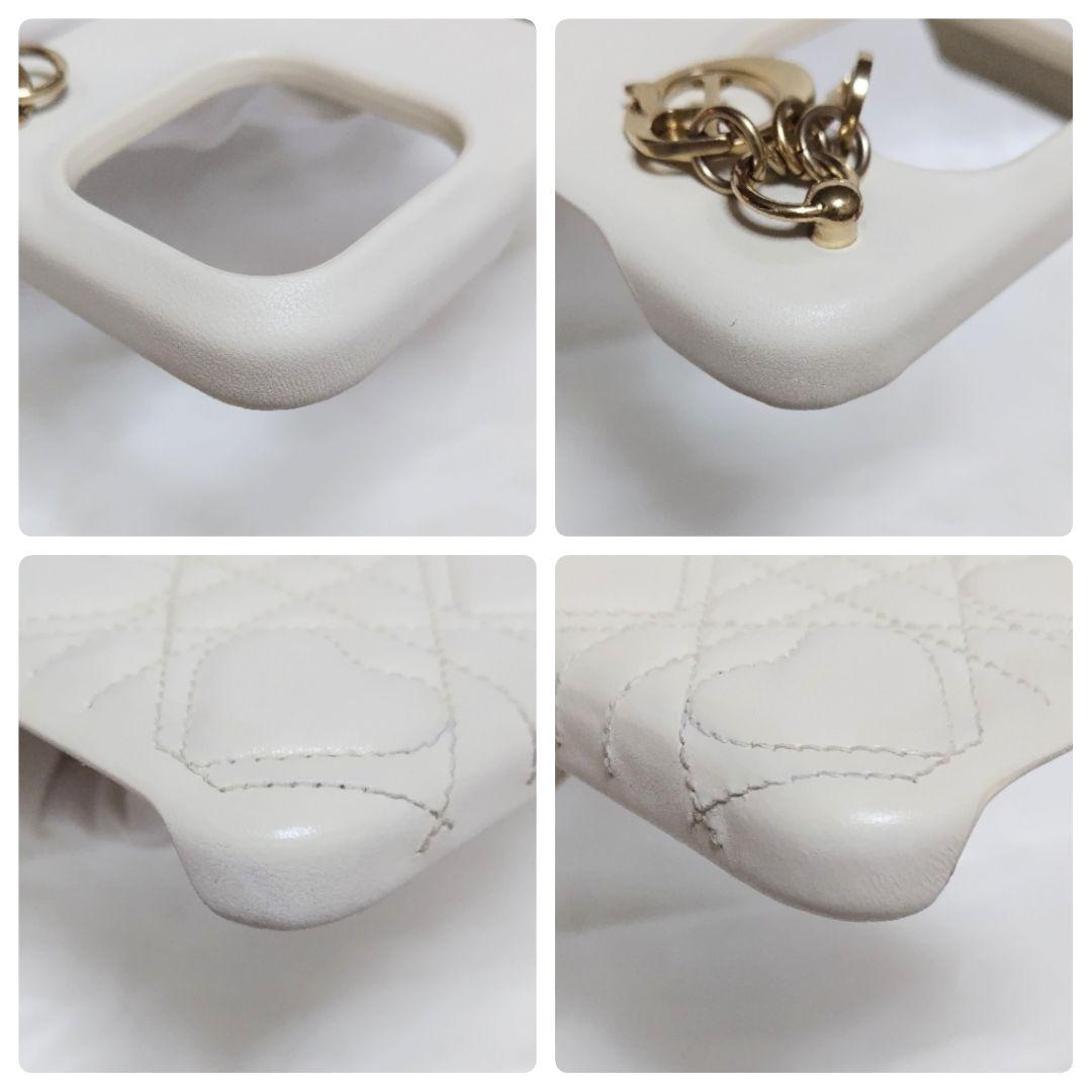 激レア極美品✨ディオール♡iPhone15Proスマホケース　ハートカナージュ白