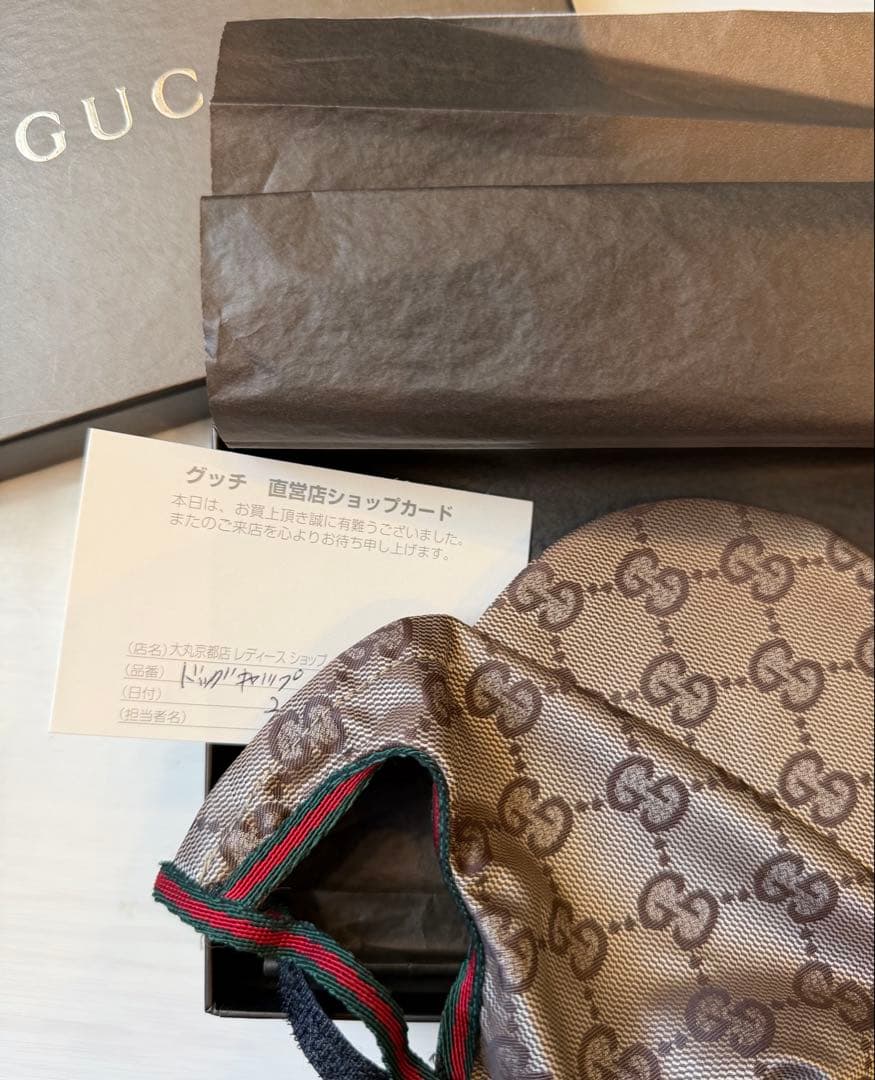 【ますたんさん専用】GUCCI GGパターン ベージュ キャップ&コートセット