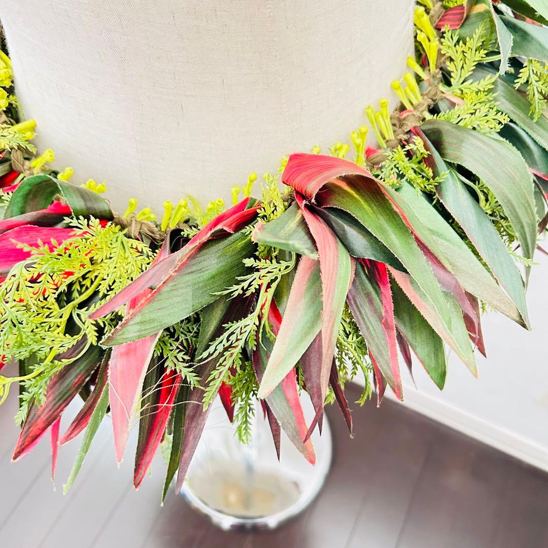 2215. タヒチアン　ティーリーフ　ヘッドバンド ヒップベルト　レイポウ