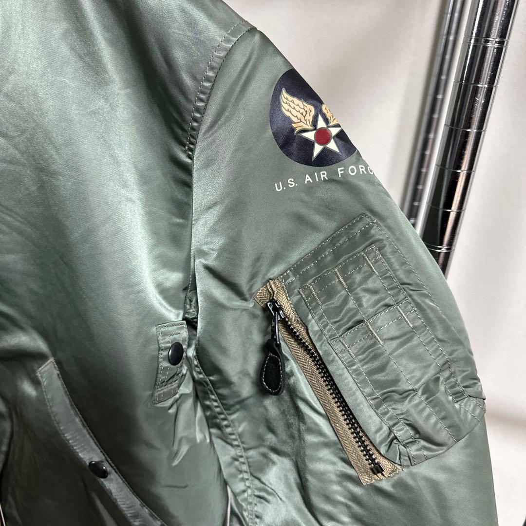 REAL SIMONS MA-1ジャケット オリーブグリーン Mサイズ