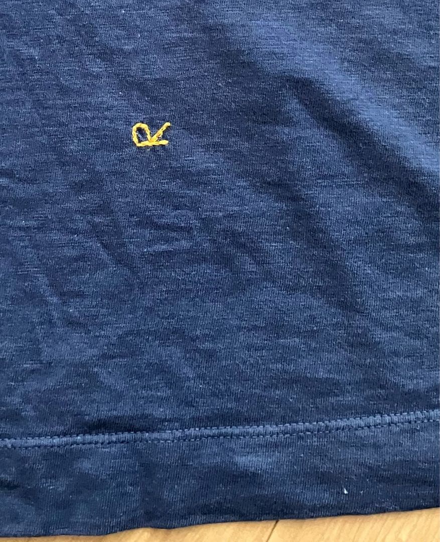 45rpmレディースノースリーブポロシャツ ネイビー ロゴ刺繍