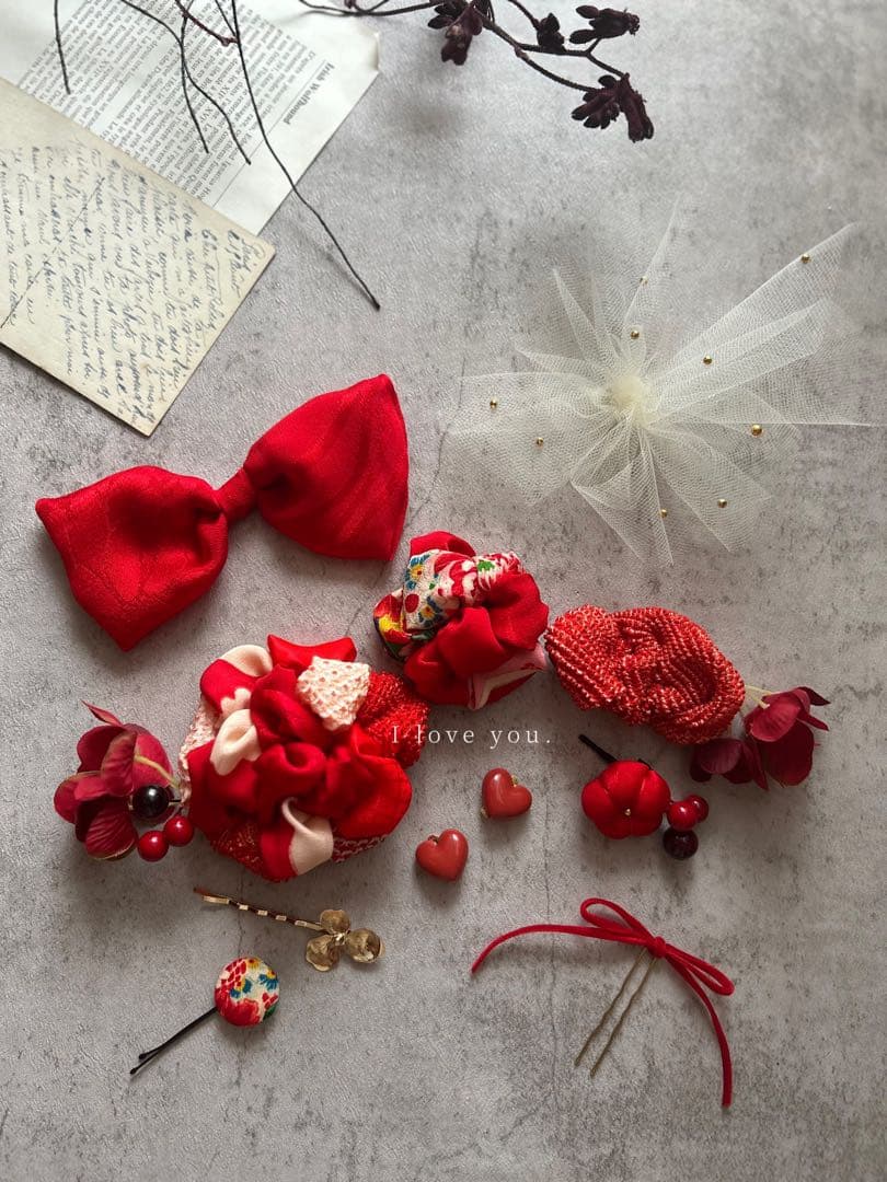 r*︎様 七五三　七五三髪飾り　ヘッドドレス　着物髪飾り　リメイク髪飾り　059