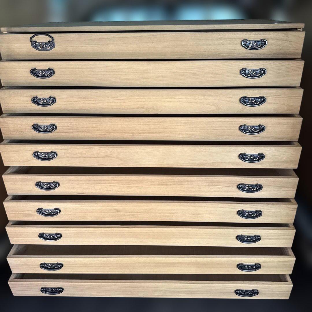 マーゼルン　桐箪笥 桐たんす 10段 和服 着物 衣裳箱 アンティーク