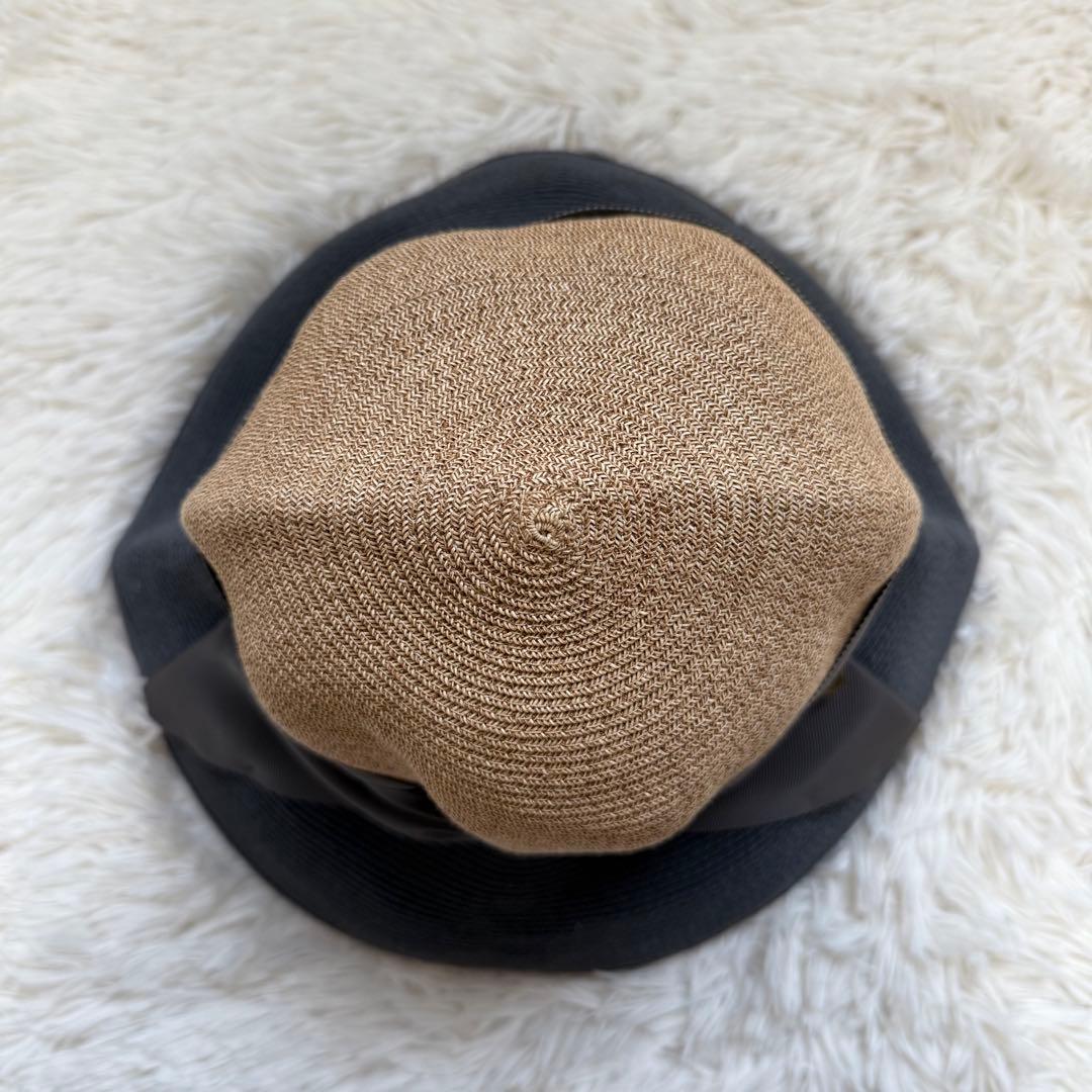 【極美品】アシーナニューヨーク リサコ ツートーンハット リボン 夏