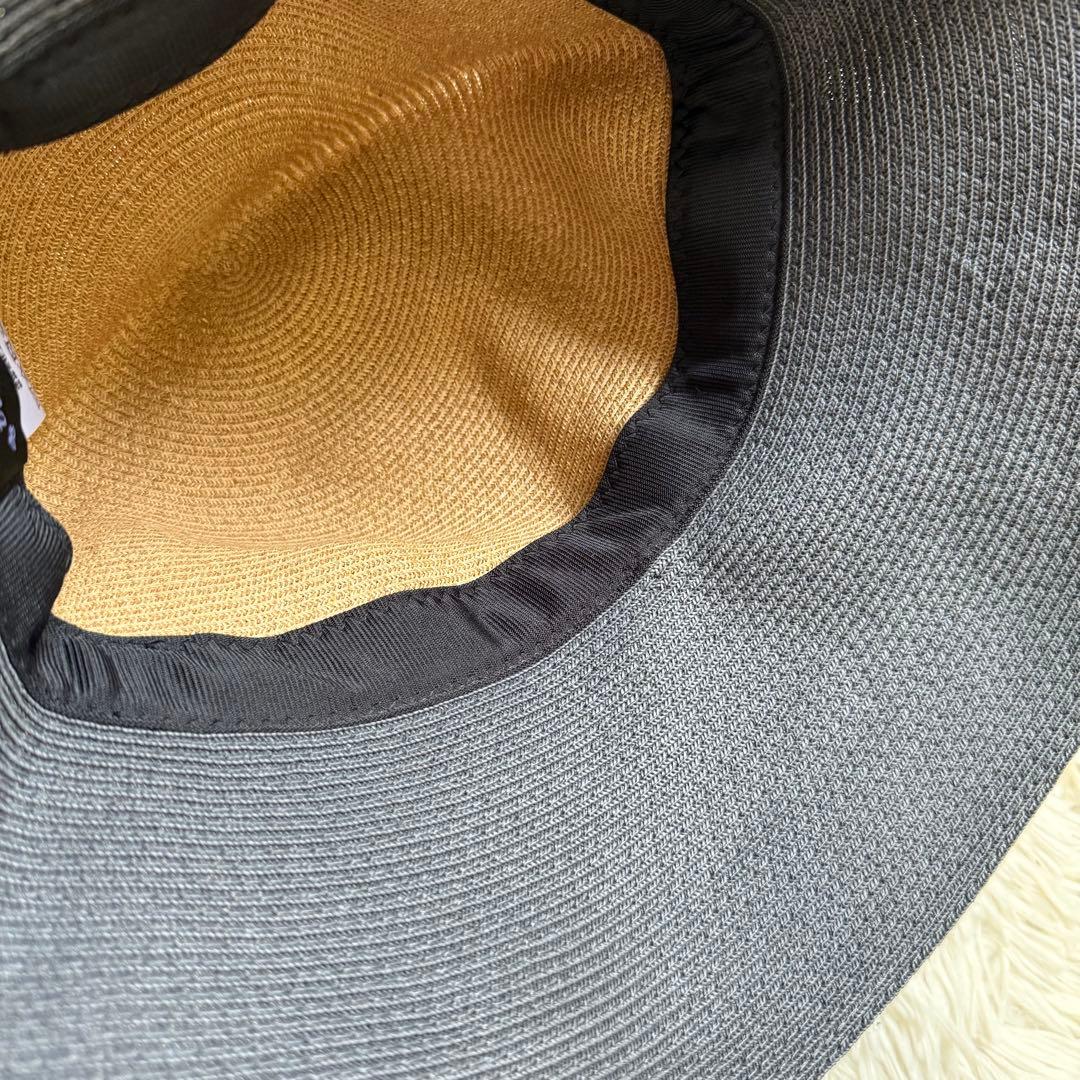 【極美品】アシーナニューヨーク リサコ ツートーンハット リボン 夏