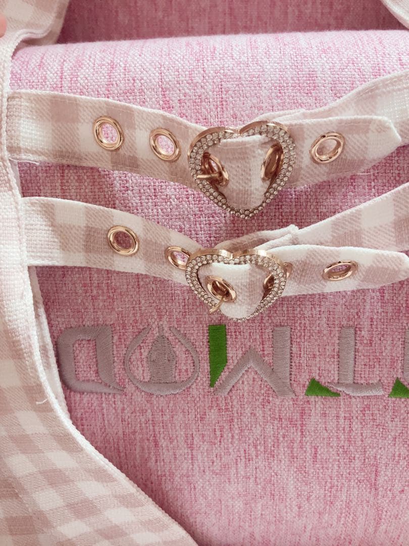 LIZLISA はしごリボンギンガムチェックティアードスカパン ピンク