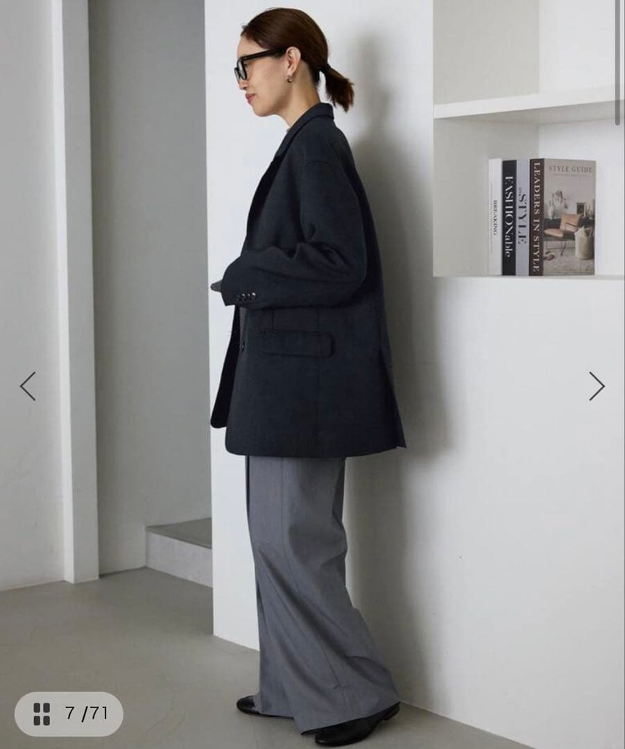 SLOBE IENA PE SHARK ビッグジャケット　ブラック