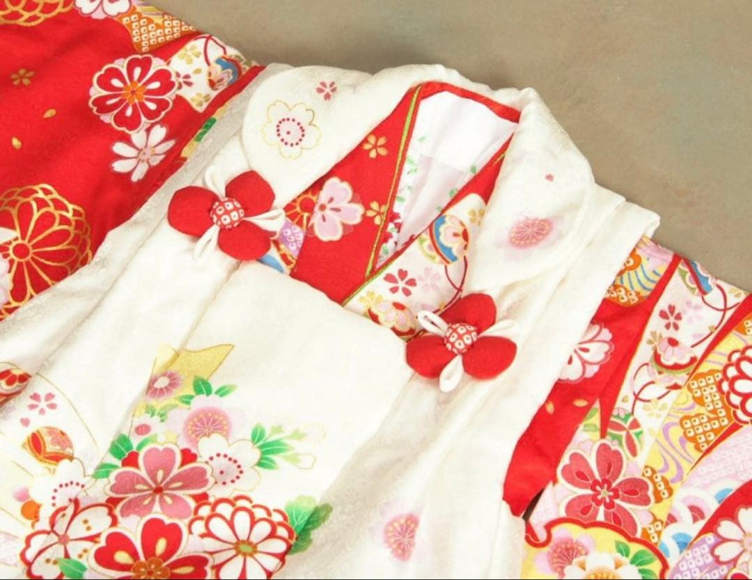 【七五三】正絹被布着物セット　３歳用