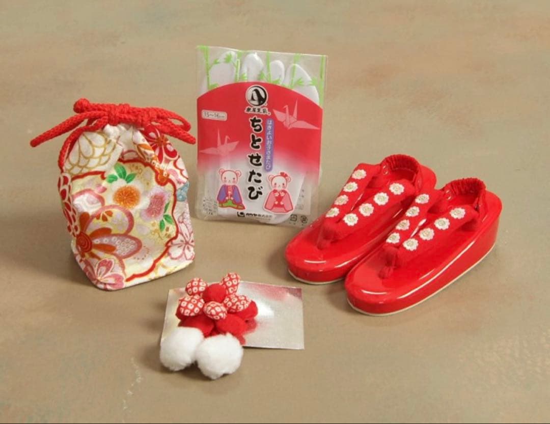 【七五三】正絹被布着物セット　３歳用