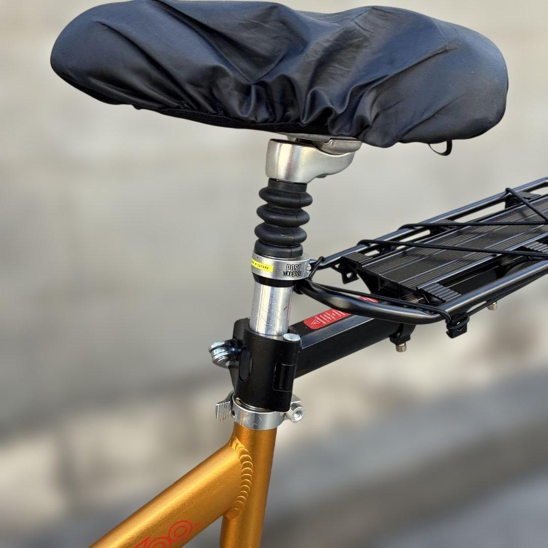 折りたたみ自転車 ゴールド 前部バスケット付き