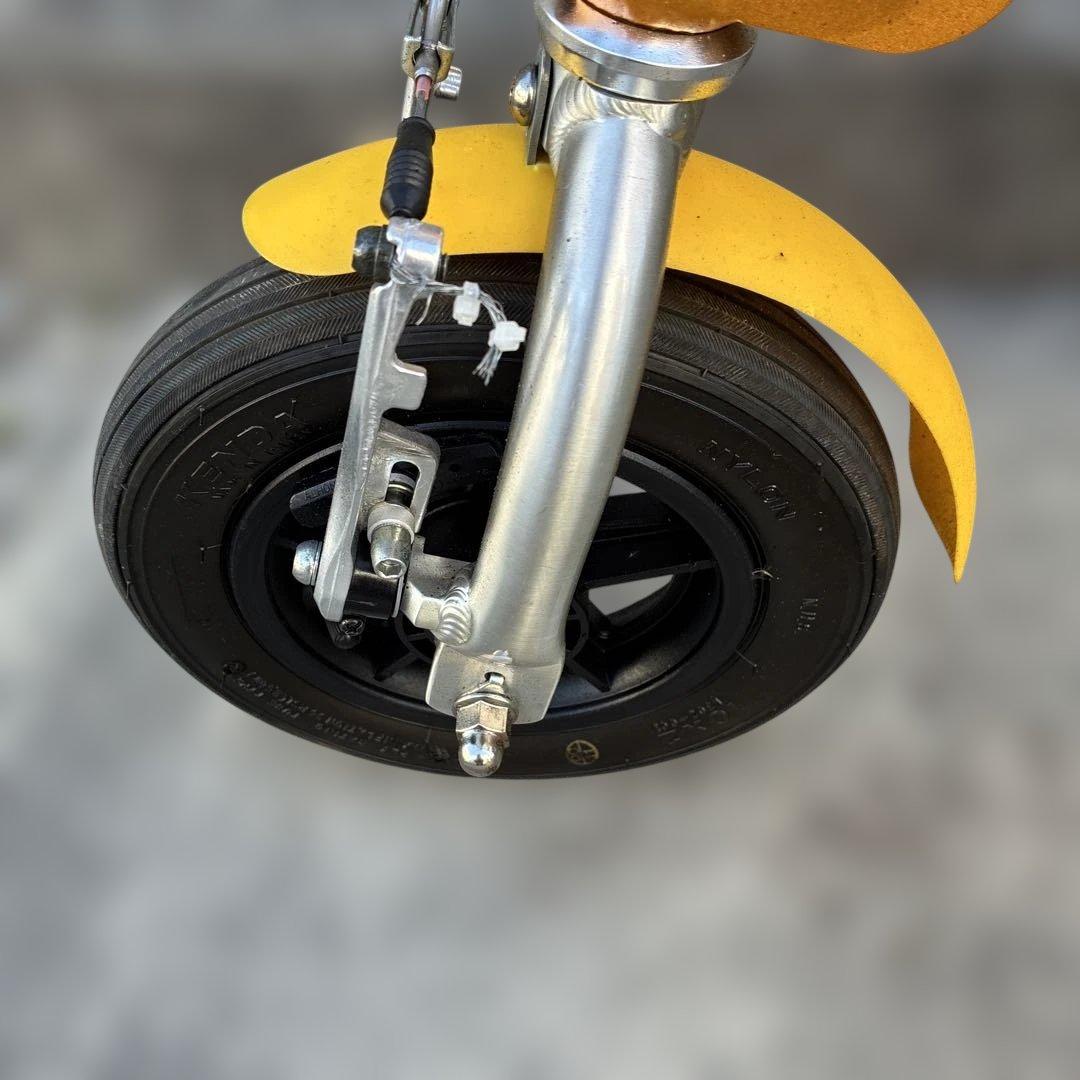 折りたたみ自転車 ゴールド 前部バスケット付き