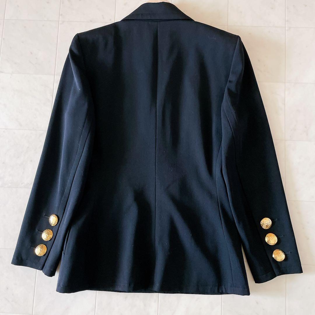 イヴサンローラン ヴィンテージ 黒 金ボタン テーラードジャケット M