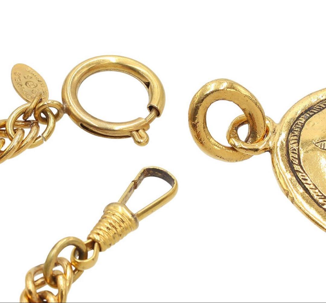 S2201 美品 シャネル ココマーク オーバル ロングチェーン ネックレス