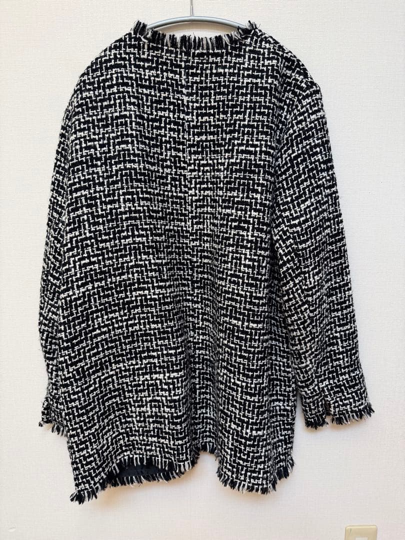 ICB ライトツイード ノーカラージャケット