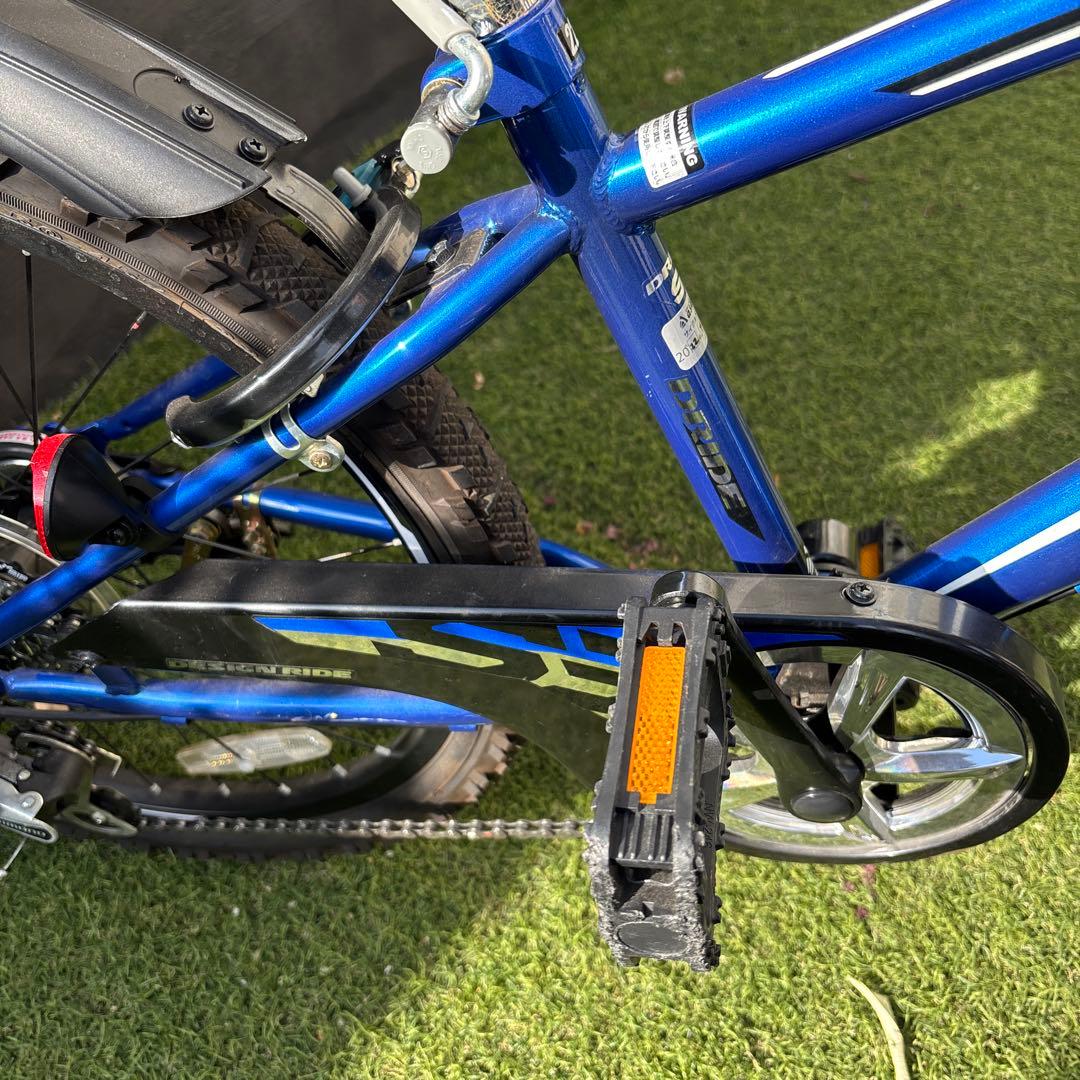 PRIDE 子供用自転車 青 フロントバスケット付き　引き取り限定　22インチ