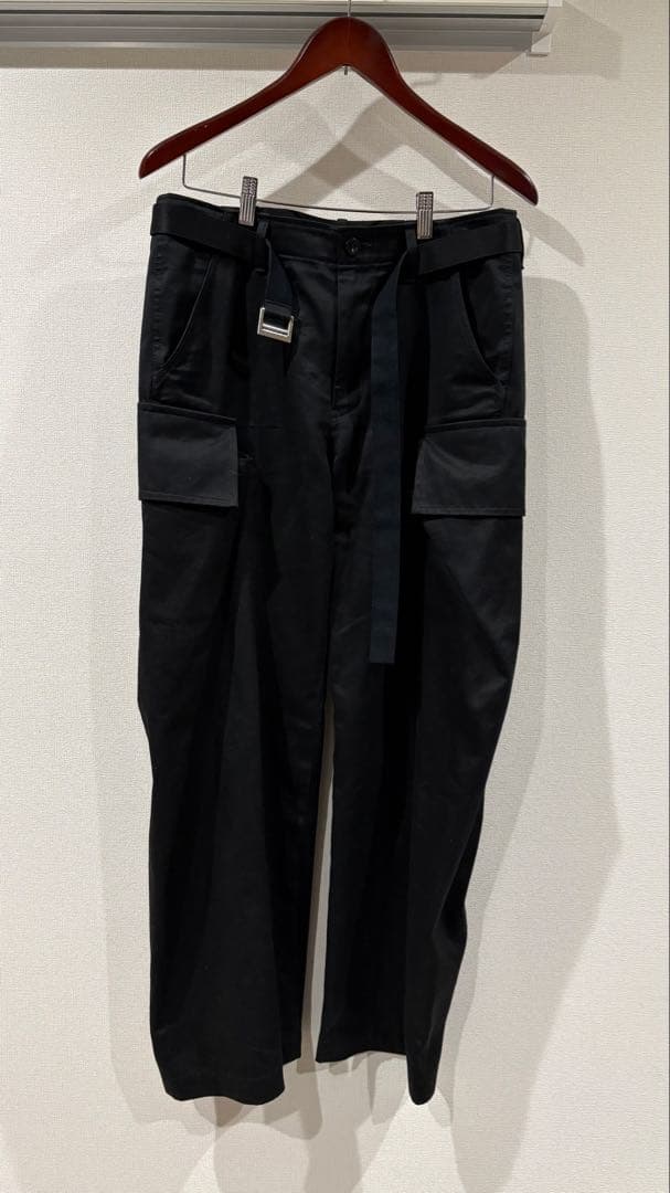 sacai 25AW Cotton Chino Pants 黒 2