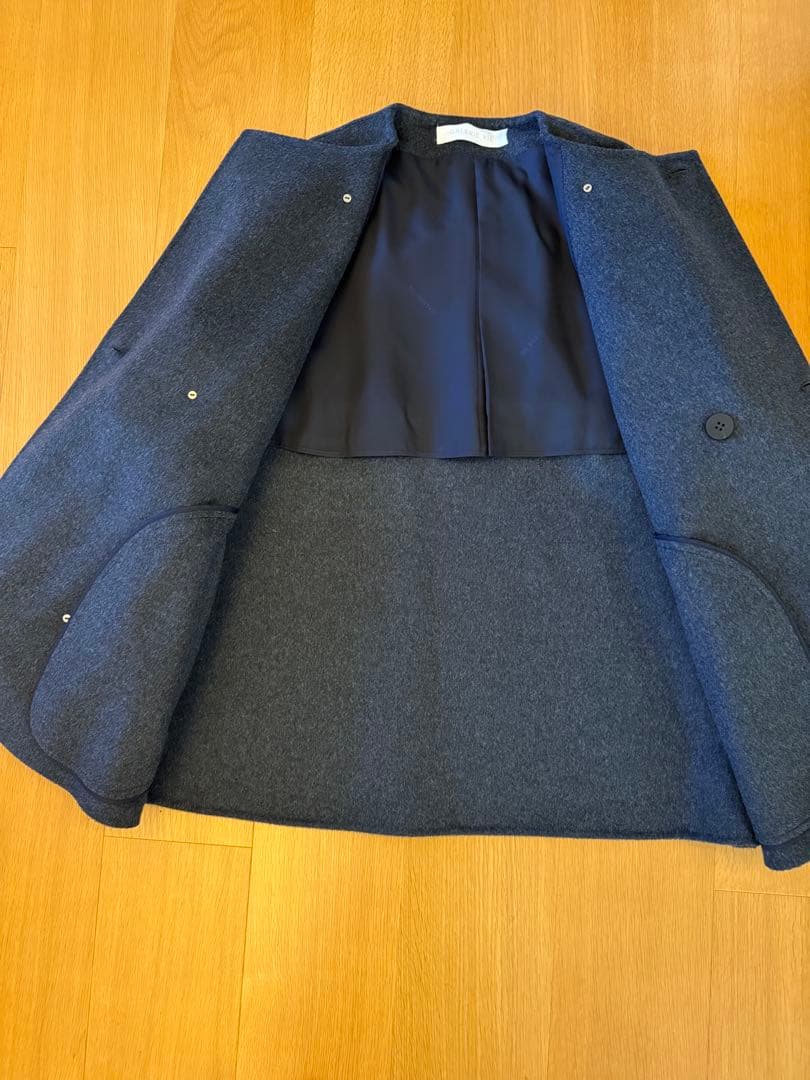 最終値下！試着のみ☆2024☆ギャルリーヴィー☆ダブルフェイスノーカラーコート☆