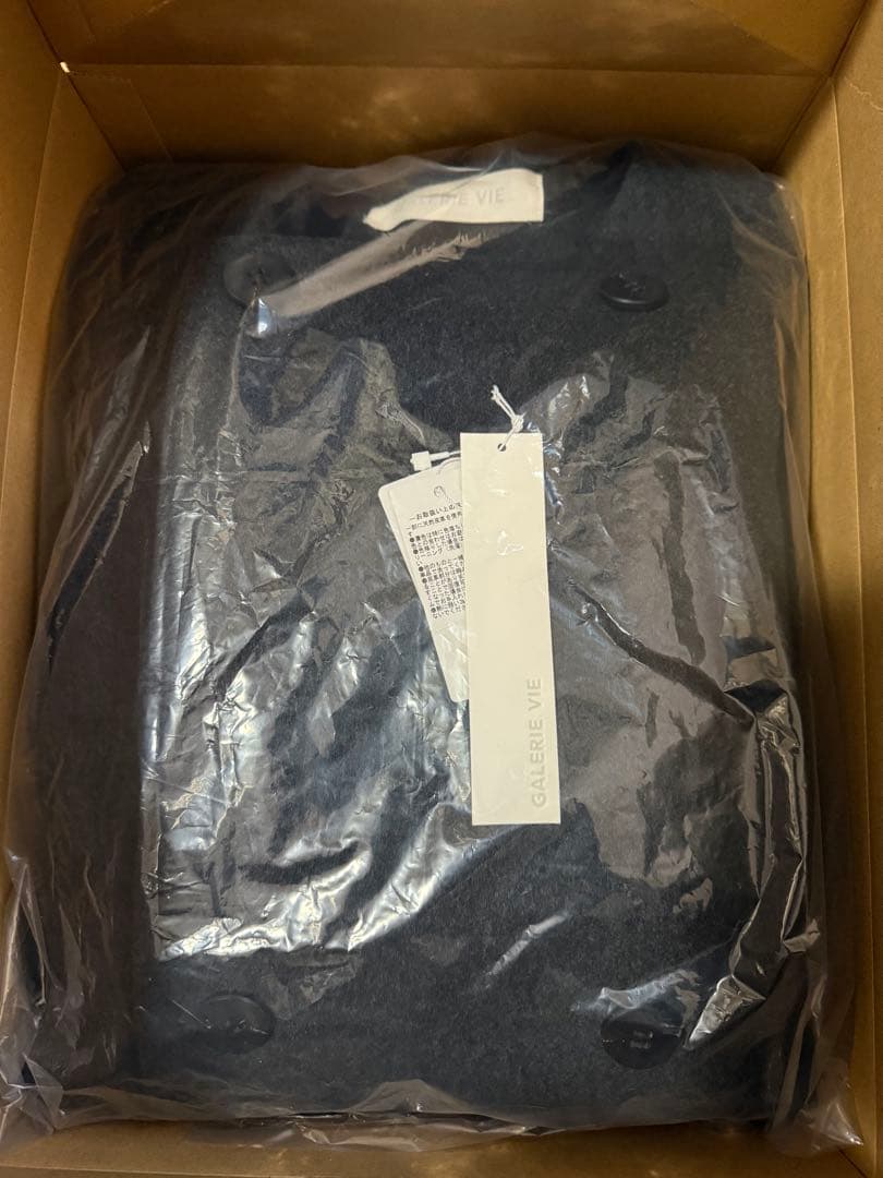 最終値下！試着のみ☆2024☆ギャルリーヴィー☆ダブルフェイスノーカラーコート☆