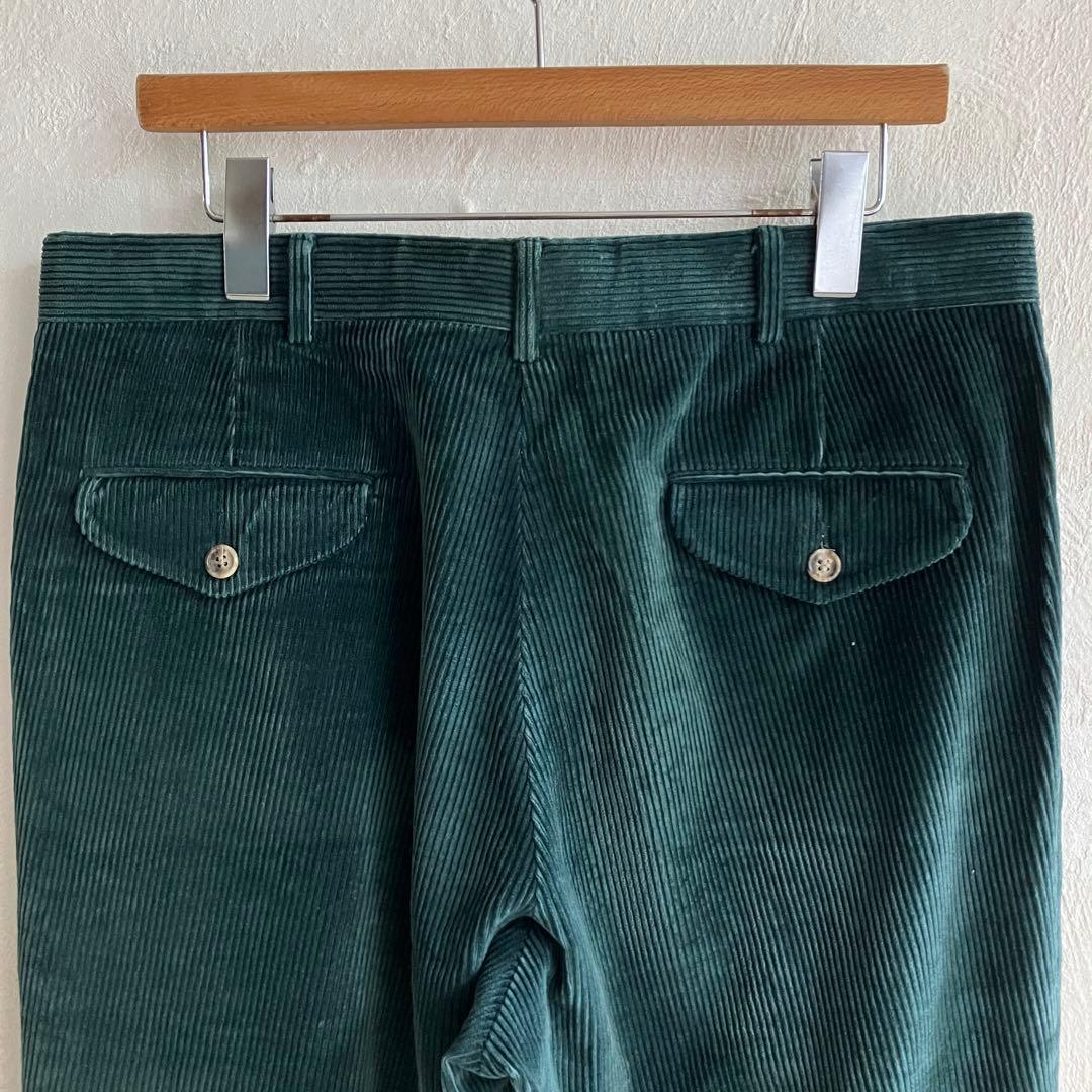 USA製 L.L.Bean ツータック コーデュロイパンツ グリーン 34