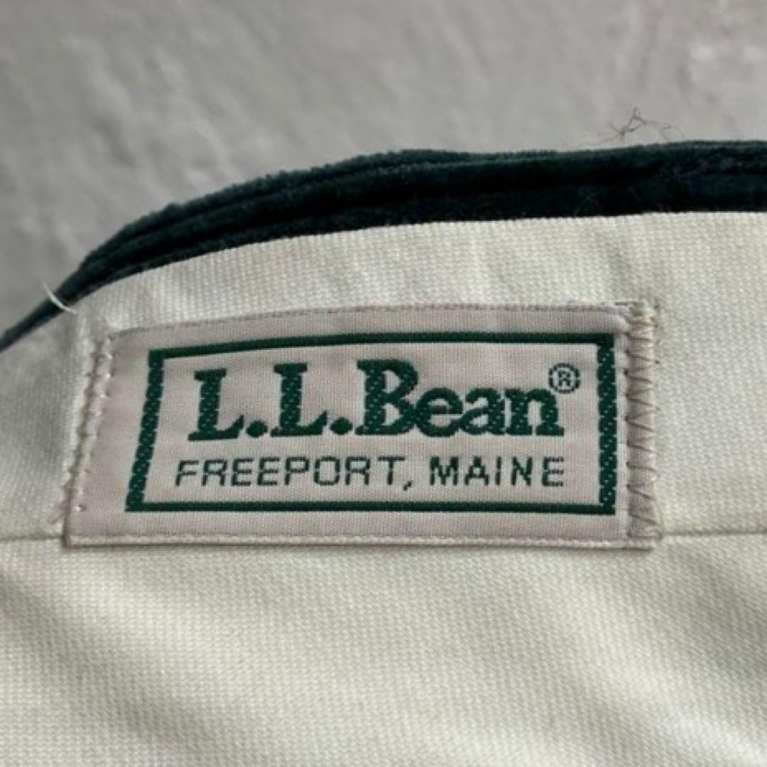 USA製 L.L.Bean ツータック コーデュロイパンツ グリーン 34