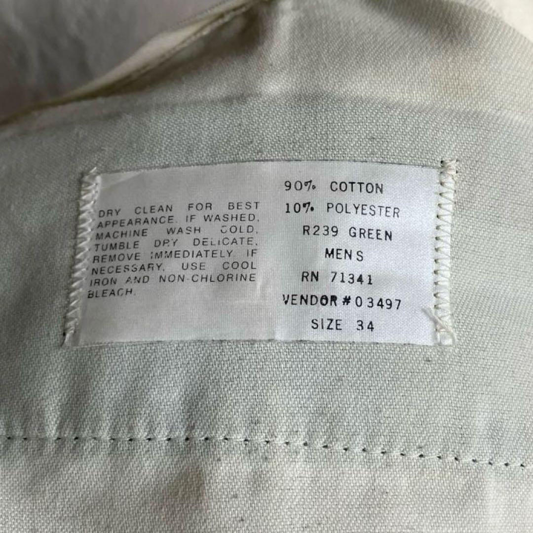 USA製 L.L.Bean ツータック コーデュロイパンツ グリーン 34