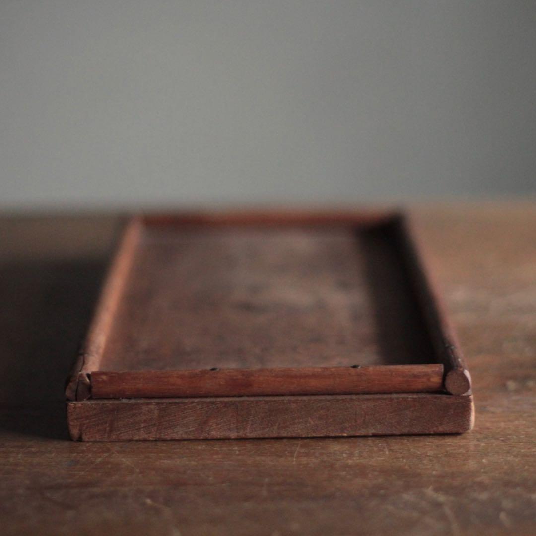 佳き木肌 木の トレイ トレー 古道具 アンティーク 煎茶道具 煎茶盆 独酌盆