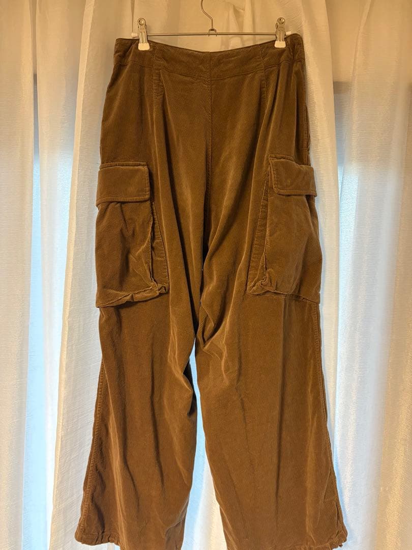 美品unfil ブラウン コーデュロイ カーゴパンツ