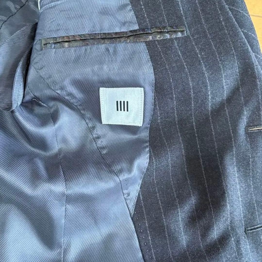 スーツセレクト　グレー ストライプジャケット 二つボタン