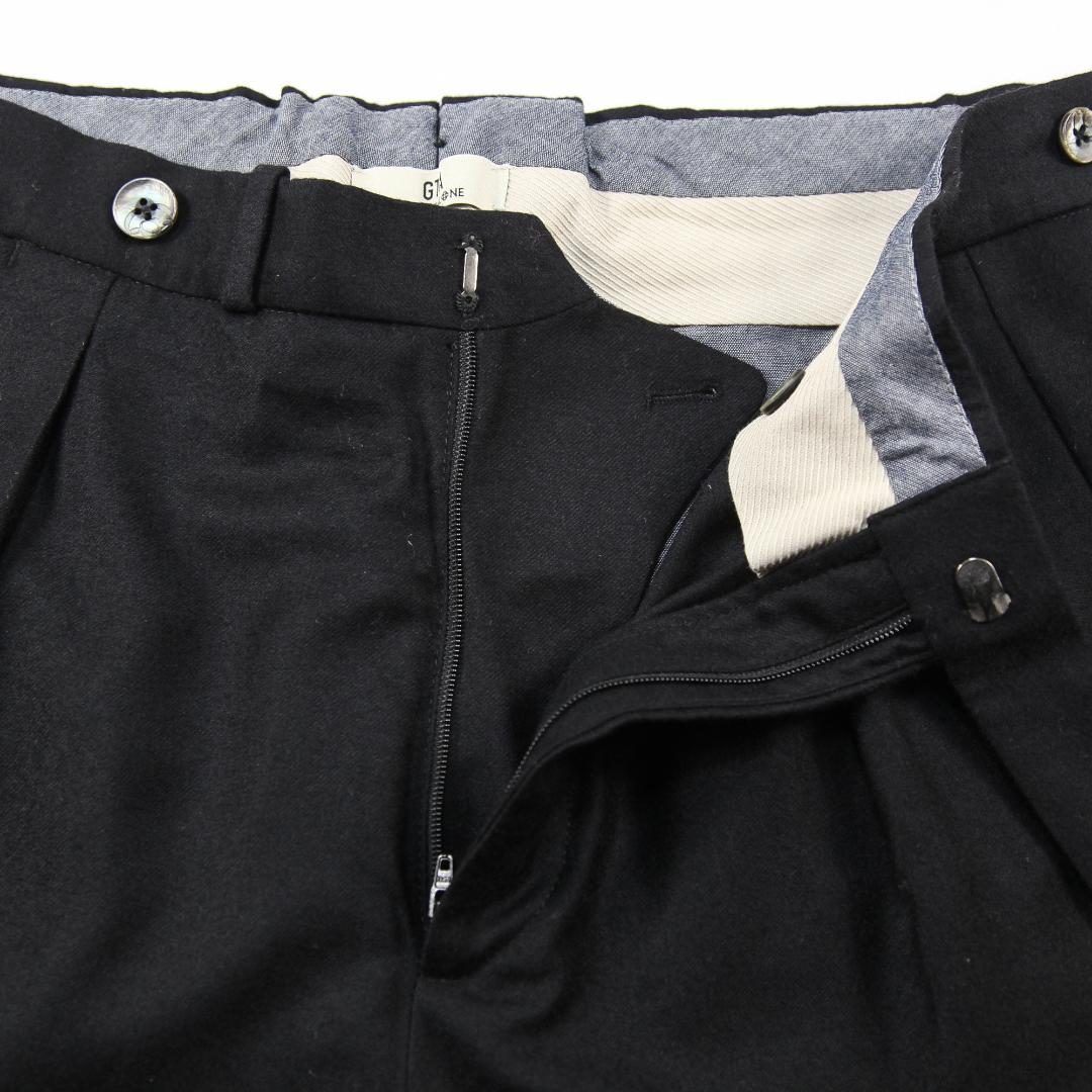 美品 GTA SERGIO ウールサキソニー 1プリーツスラックス 48