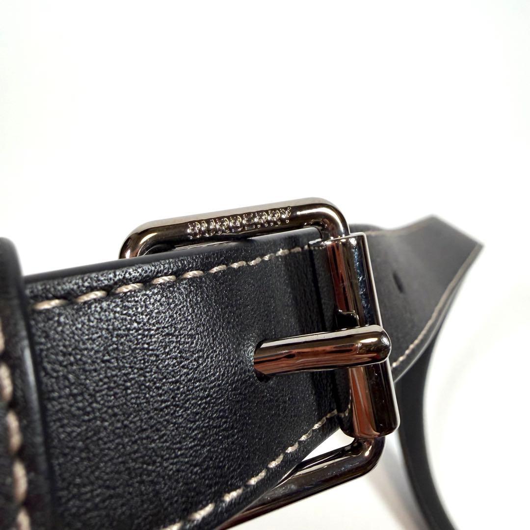 【未使用に近い】【現行】バーバリー　パディバッグ　チェック柄　PVC ブラウン