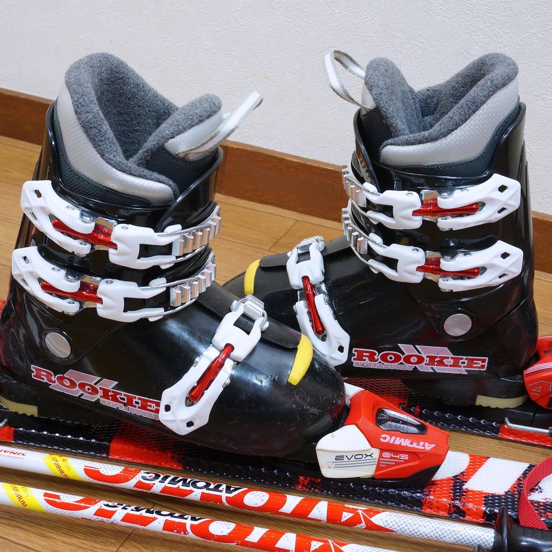 メンテ済 120cm 靴23cm ATOMIC スキーセット おまけ