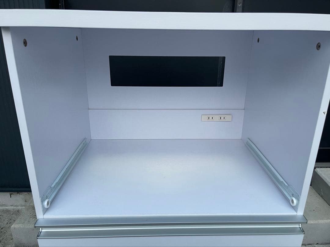 DORIS キッチンラック レンジ台 幅60 キャスター・コンセント付 組立式