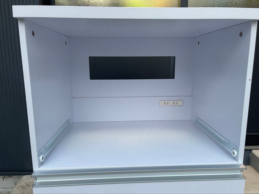 DORIS キッチンラック レンジ台 幅60 キャスター・コンセント付 組立式