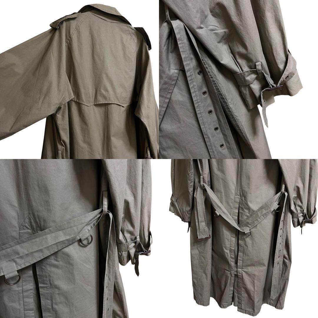 90s ポロラルフローレン トレンチコート M コットン ロング丈 カーキ 名作