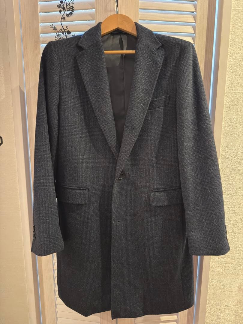 新品試着のみ‼️カシミヤブレンド ビーバー チェックチェスターコート