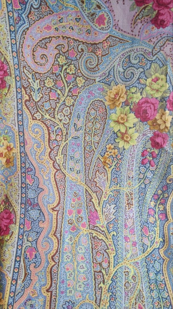 【新品未使用】エトロ　162×63 ウールシルク混合 ロングストール