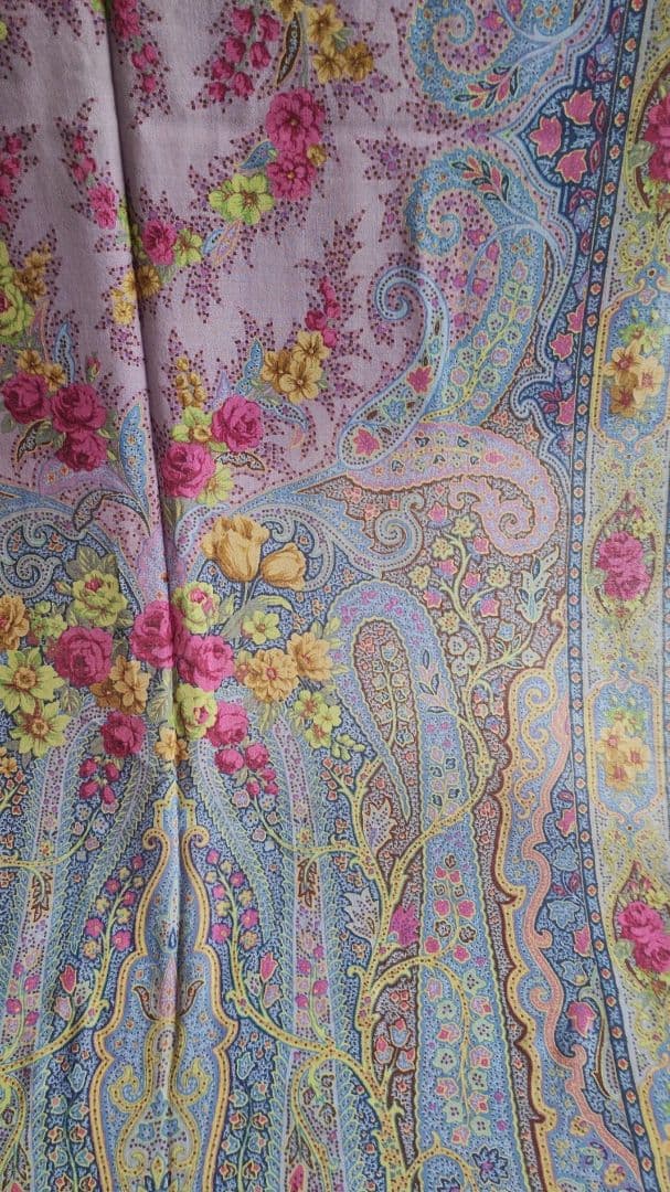 【新品未使用】エトロ　162×63 ウールシルク混合 ロングストール