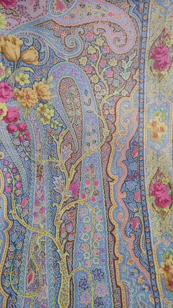 【新品未使用】エトロ　162×63 ウールシルク混合 ロングストール