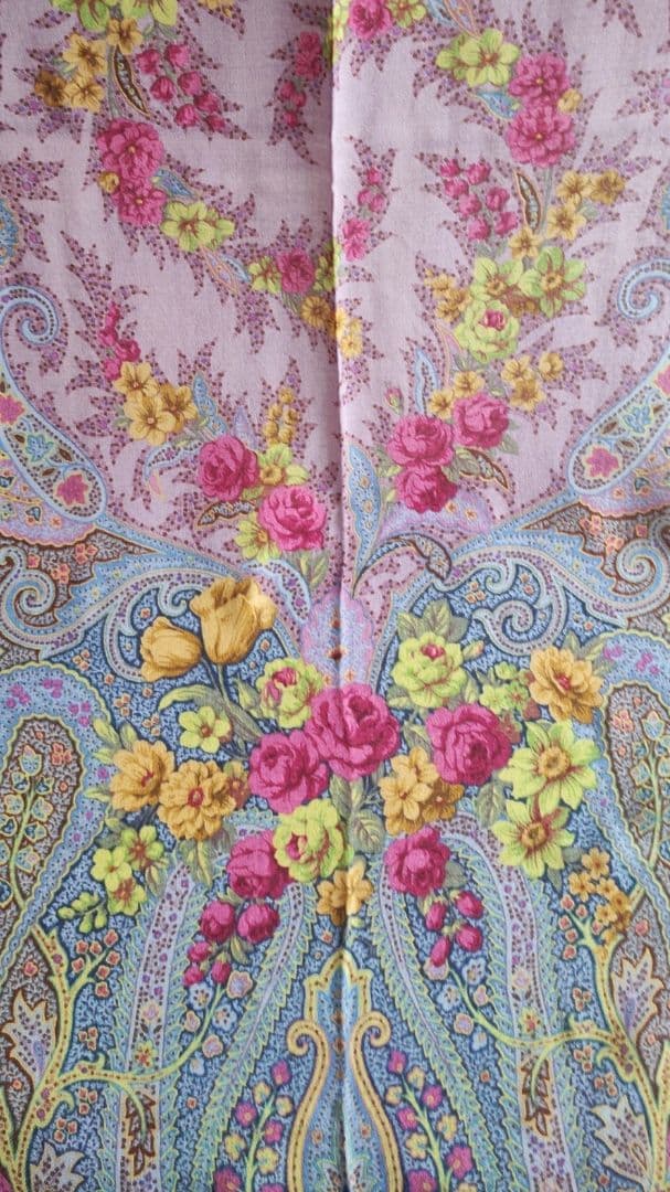 【新品未使用】エトロ　162×63 ウールシルク混合 ロングストール