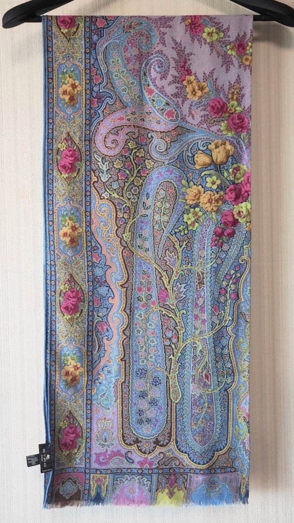 【新品未使用】エトロ　162×63 ウールシルク混合 ロングストール