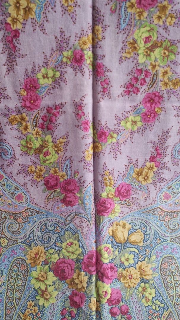 【新品未使用】エトロ　162×63 ウールシルク混合 ロングストール